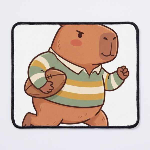 Item preview, Capybara Rugby Player Cute Kawaii Sport designed and sold by DofinaSur.