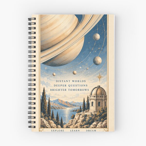 Item preview, Saturn Observatory Vintage Poster – Celestial Astronomy Wall Art designed and sold by Watchyyy.