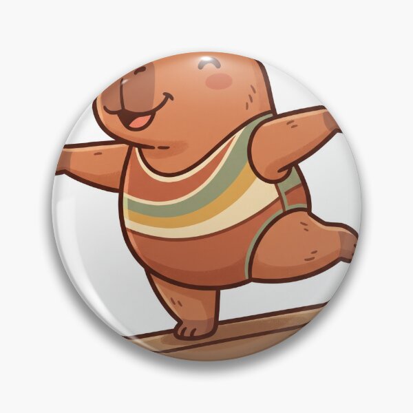 Item preview, Capybara Gymnastics Balance Beam Cute Kawaii designed and sold by DofinaSur.