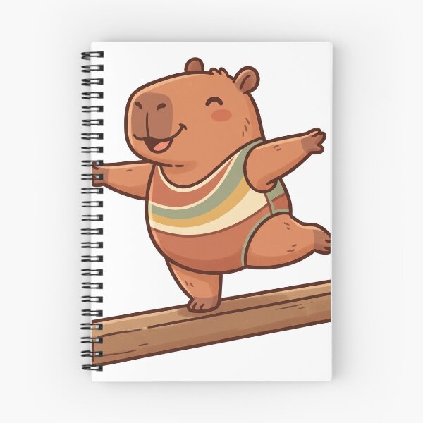 Item preview, Capybara Gymnastics Balance Beam Cute Kawaii designed and sold by DofinaSur.