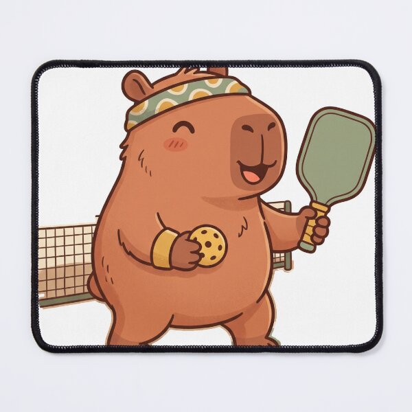 Item preview, Cute Capybara Playing Pickleball Kawaii Sport designed and sold by DofinaSur.