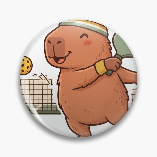 Item preview, Capybara Pickleball Player Cute Kawaii Sport designed and sold by DofinaSur.