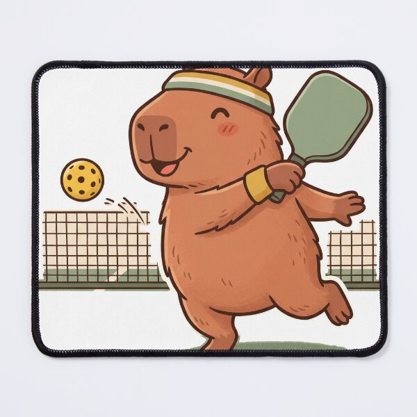 Item preview, Capybara Pickleball Player Cute Kawaii Sport designed and sold by DofinaSur.
