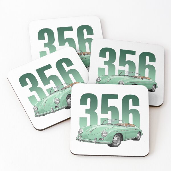 Item preview, Mint Green Porsche 356 Speedster Classic Convertible Vector Art designed and sold by Motorline44.