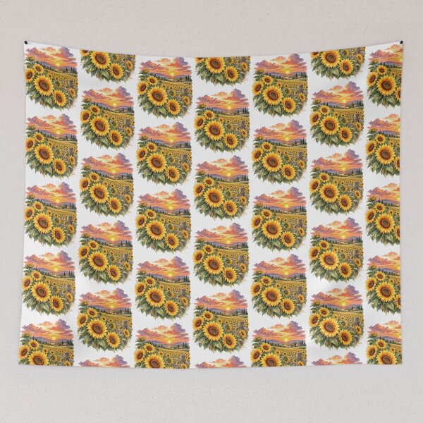Item preview, Sunflower Field Sunset Landscape designed and sold by FaithArt777.