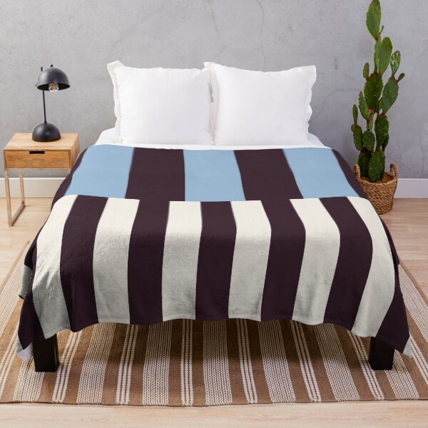 Item preview, Minimal Geometric Rectangles Lines 13 | Blue Dark Plum Cream Cabana Stripes designed and sold by MarleneCanto.