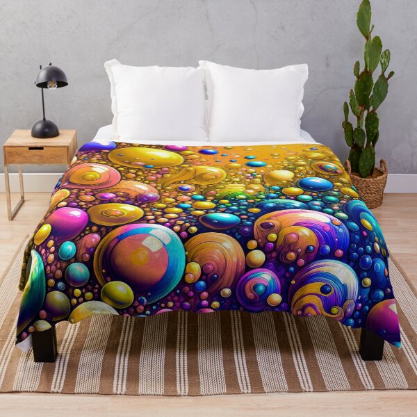 Item preview, 3D-Style Fantasy Neon-Colorful Marbled Bubbles Abstract Designs designed and sold by DEC02.