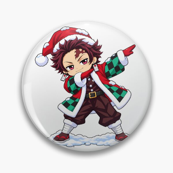 Item preview, Tanjiro Kamado Demon Slayer Christmas Dabbing Meme Chibi designed and sold by mildaclairmo.