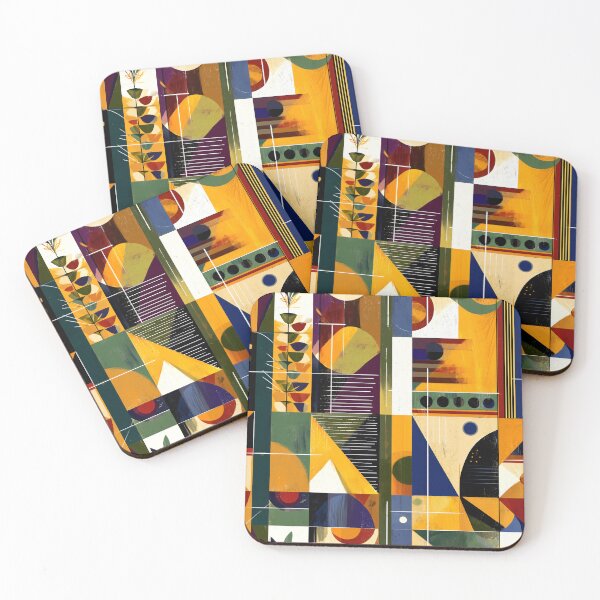 Item preview, Abstract Maximalist Golden Hues Modern Abstract Pattern designed and sold by DEC02.
