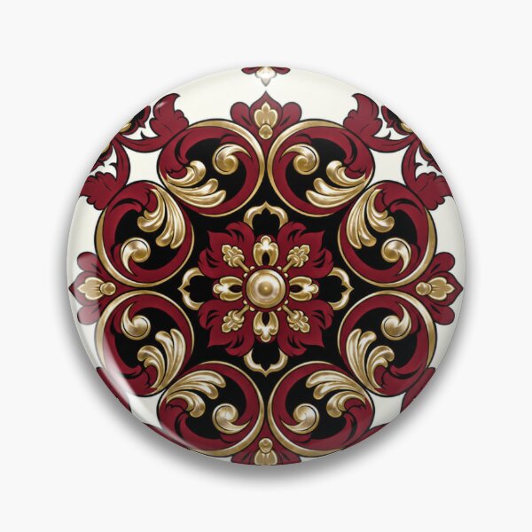 Item preview, White &  Maroon-Gold Baroque designed and sold by DesignsByPrnces.
