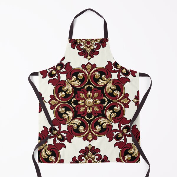 Item preview, White &  Maroon-Gold Baroque designed and sold by DesignsByPrnces.