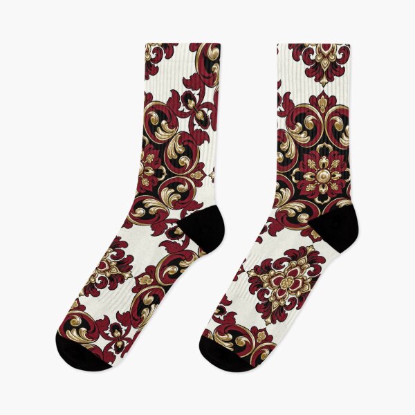 Item preview, White &  Maroon-Gold Baroque designed and sold by DesignsByPrnces.