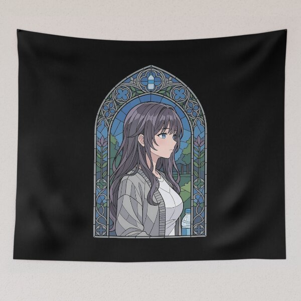 Item preview, Kaoruko Waguri Fragrant Flower Blooms Dignity Calm Blue Window designed and sold by mildaclairmo.
