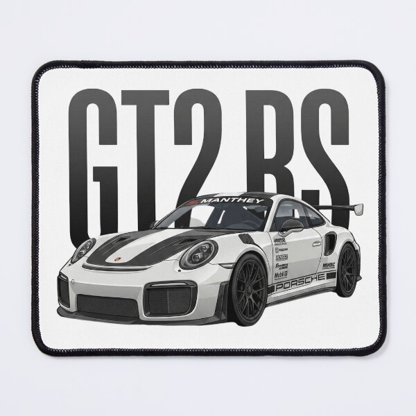 Item preview, White Porsche 911 GT2 RS Weissach Manthey Racing Supercar Vector Art designed and sold by Motorline44.