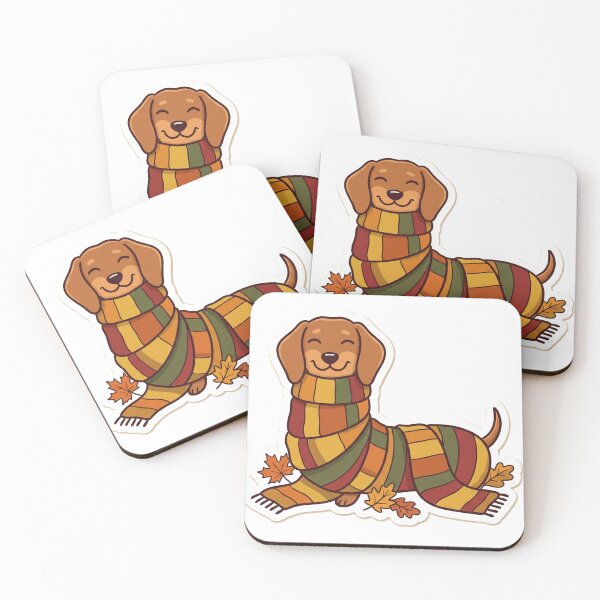 Item preview, Dachshund Scarf Cozy Autumn Cute designed and sold by DofinaSur.