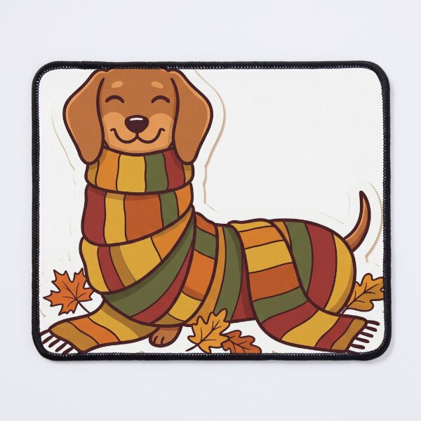 Item preview, Dachshund Scarf Cozy Autumn Cute designed and sold by DofinaSur.