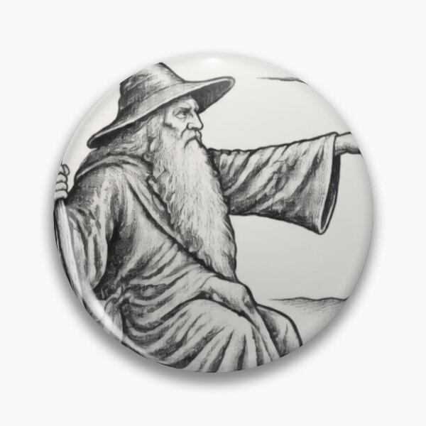Item preview, Medieval Wizard Badger Rider, Vintage Woodcut Fantasy Art designed and sold by AmiGraph.
