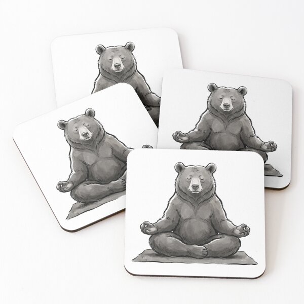 Item preview, Calm Bear Meditating Lotus Pose Design designed and sold by Wildlife Wonders.