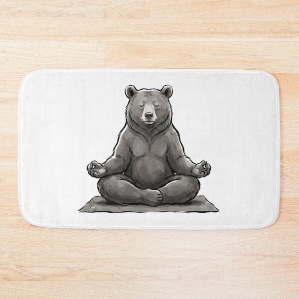 Item preview, Calm Bear Meditating Lotus Pose Design designed and sold by Wildlife Wonders.