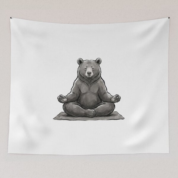 Item preview, Calm Bear Meditating Lotus Pose Design designed and sold by Wildlife Wonders.