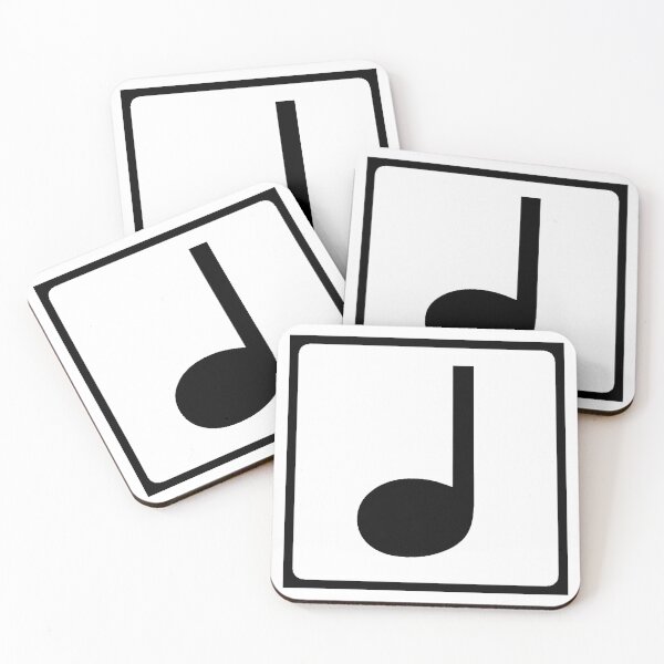 Item preview, Black Note in White Square designed and sold by MelodyMidnight.