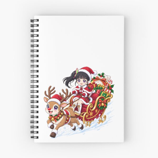 Item preview, Kanao Tsuyuri Demon Slayer Christmas Reindeer Sleigh Ride designed and sold by mildaclairmo.