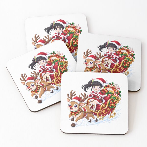 Item preview, Kanao Tsuyuri Demon Slayer Christmas Reindeer Sleigh Ride designed and sold by mildaclairmo.