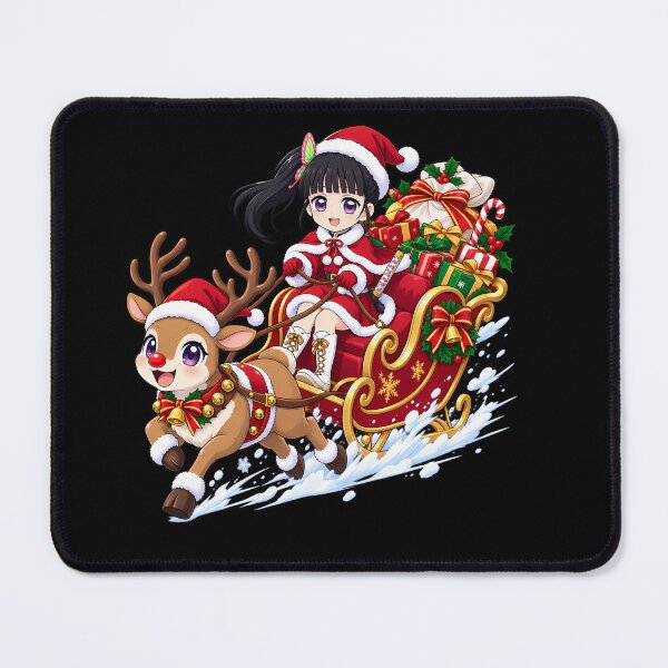 Item preview, Kanao Tsuyuri Demon Slayer Christmas Reindeer Sleigh Ride designed and sold by mildaclairmo.