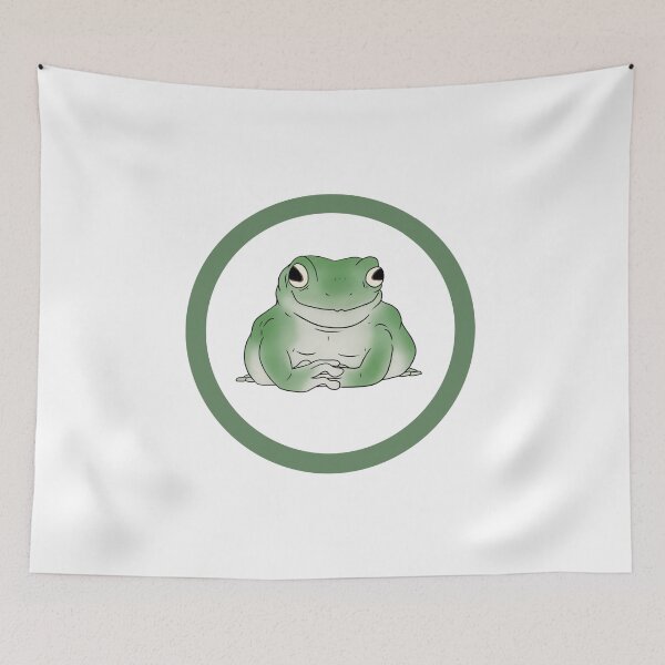 Item preview, greeeeen frog in a circle designed and sold by ThePanckLizrd.