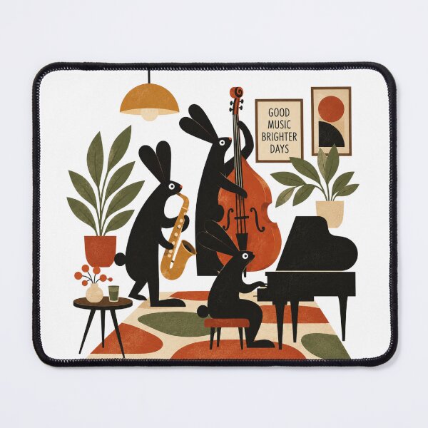 Item preview, Mid Century Jazz Rabbits designed and sold by zer0o08.