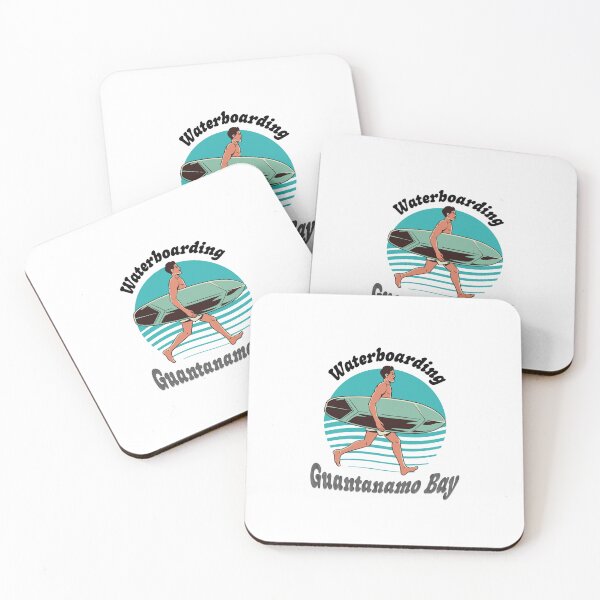 Item preview, Waterboarding Guantanamo Bay Retro Surf Parody Design designed and sold by CiKmerch.