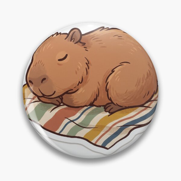 Item preview, Capybara Sleeping Cozy Cute Kawaii Nap designed and sold by DofinaSur.