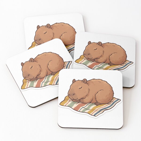 Item preview, Capybara Sleeping Cozy Cute Kawaii Nap designed and sold by DofinaSur.
