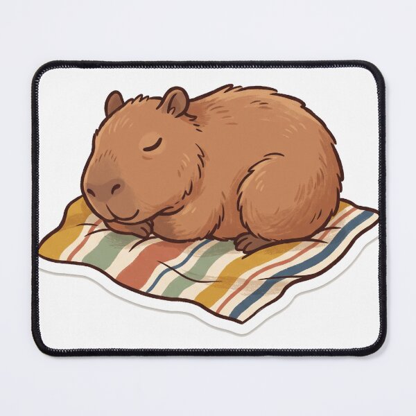 Item preview, Capybara Sleeping Cozy Cute Kawaii Nap designed and sold by DofinaSur.