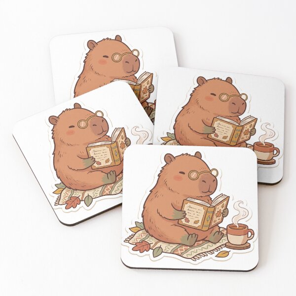 Item preview, Capybara Reading Book Cozy Autumn Cute designed and sold by DofinaSur.