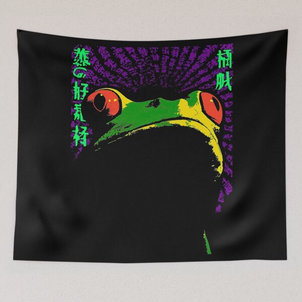 Item preview, Vaporwave Cool Frog Japanese Urban Aesthetic  designed and sold by ShurikenStar.