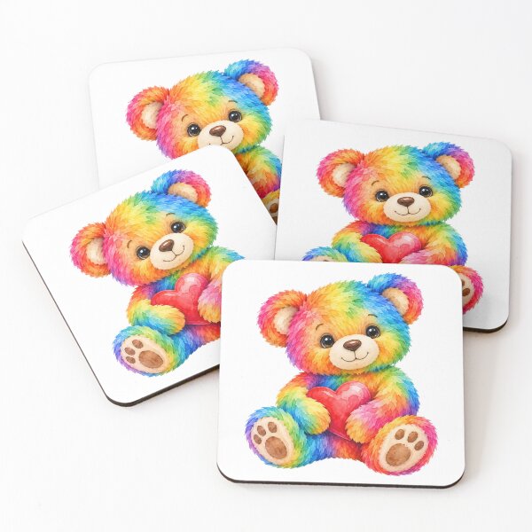 Item preview, Cute Rainbow Colorful Teddy Bear Shapes Mania designed and sold by Shapes-Mania.