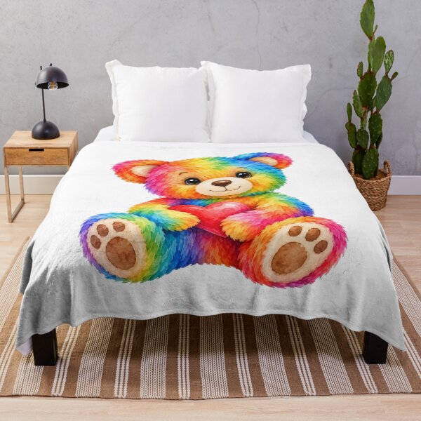 Item preview, Cute Rainbow Colorful Teddy Bear Shapes Mania designed and sold by Shapes-Mania.