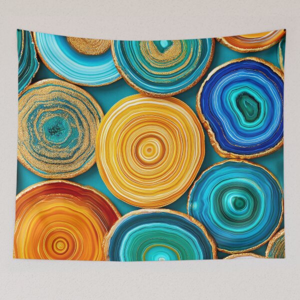 Item preview, Fantasy Geode-Style Vibrantly Colorful Abstract Designs Pattern designed and sold by DEC02.