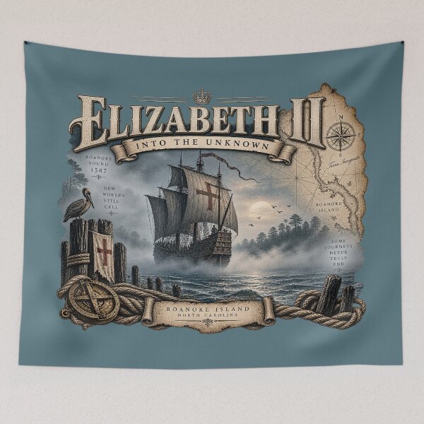 Item preview, Elizabeth II Into the Unknown designed and sold by The Coastal Route.