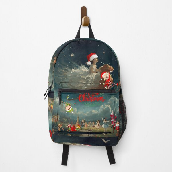 Item preview, Merry Christmas Ballet Fantasy Flying Dancer Santa Elves Scene designed and sold by VibranPalette.