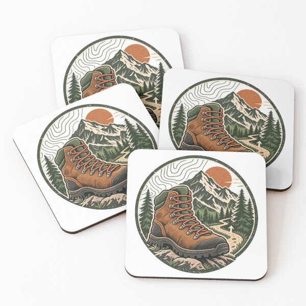 Item preview, Vintage Hiking Boot Mountain Adventure designed and sold by  ADBIB Design.