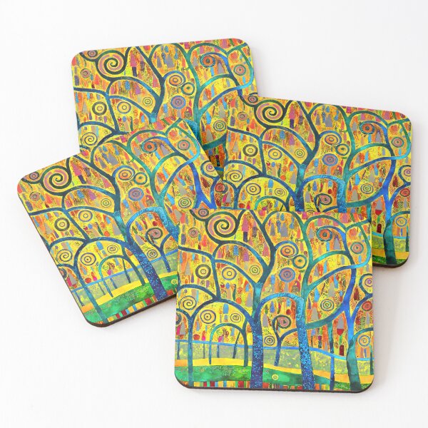 Item preview, Funky Fantasy Forest Colorful Abstract Trees Digital Art designed and sold by DEC02.