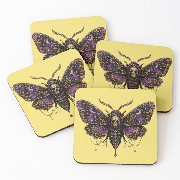 Item preview, Gothic Death's-Head Moth Illustration - Dark Alternative Art designed and sold by Evelashop.