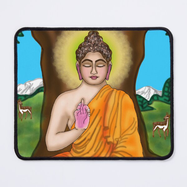 Item preview, Gautama Buddha Digital Drawing | Buddhist Meditation Spiritual Artwork designed and sold by Harshit_Digital_Arts.