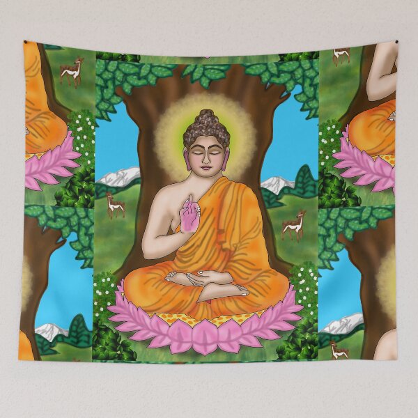 Item preview, Gautama Buddha Digital Drawing | Buddhist Meditation Spiritual Artwork designed and sold by Harshit_Digital_Arts.