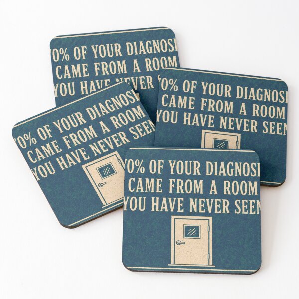 Item preview, 70 percent of your diagnosis comes from a room, lab door sign designed and sold by BoosterShop.