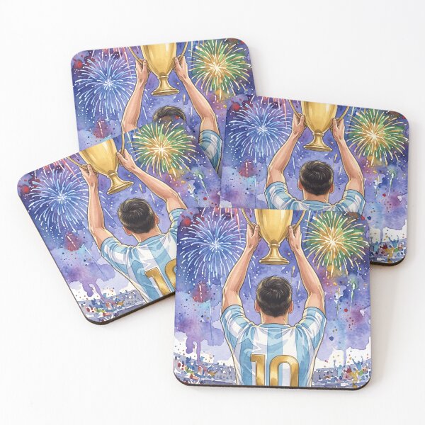 Item preview, Argentina 10 Champion Fireworks Football Poster designed and sold by DofinaSur.