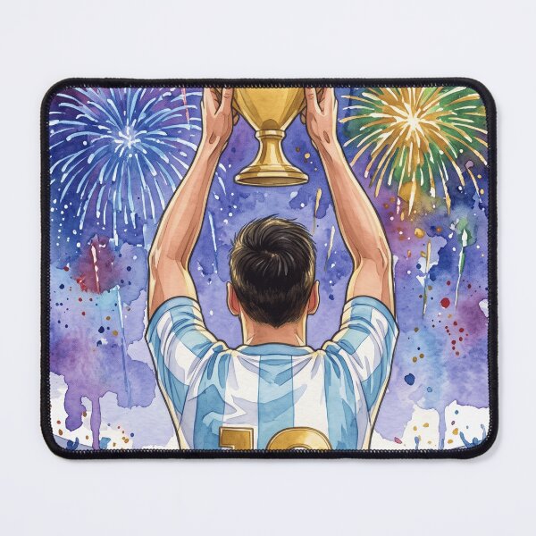 Item preview, Argentina 10 Champion Fireworks Football Poster designed and sold by DofinaSur.