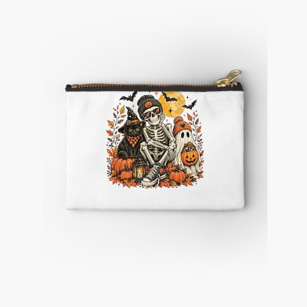 Item preview, Vintage Skeleton Ghost Black Cat Trick Or Treat Squad Halloween designed and sold by DYAFLK.